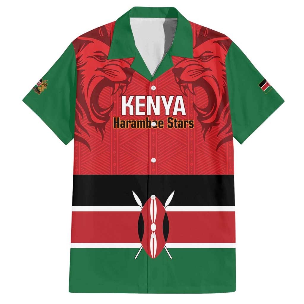 Custom Kenya Football Family Matching Off Shoulder Maxi Dress and Hawaiian Shirt Come On Harambee Stars