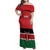 Custom Kenya Football Family Matching Off Shoulder Maxi Dress and Hawaiian Shirt Come On Harambee Stars