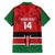 Custom Kenya Football Family Matching Off Shoulder Short Dress and Hawaiian Shirt Come On Harambee Stars