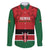 Custom Kenya Football Family Matching Off Shoulder Short Dress and Hawaiian Shirt Come On Harambee Stars