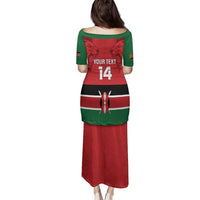 Custom Kenya Football Family Matching Puletasi and Hawaiian Shirt Come On Harambee Stars