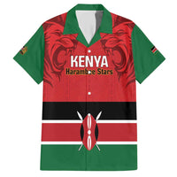 Custom Kenya Football Family Matching Short Sleeve Bodycon Dress and Hawaiian Shirt Come On Harambee Stars