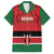 Custom Kenya Football Family Matching Short Sleeve Bodycon Dress and Hawaiian Shirt Come On Harambee Stars