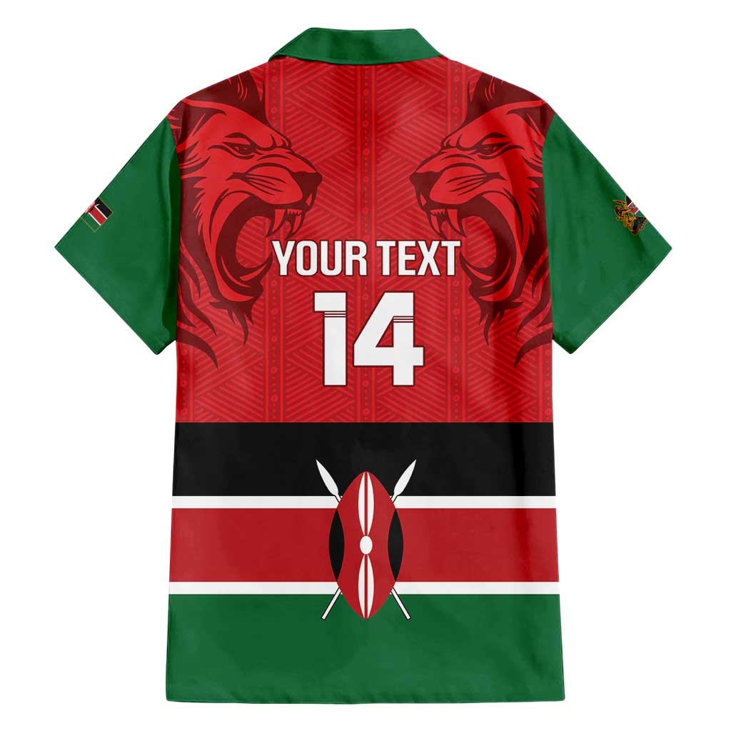 Custom Kenya Football Family Matching Short Sleeve Bodycon Dress and Hawaiian Shirt Come On Harambee Stars