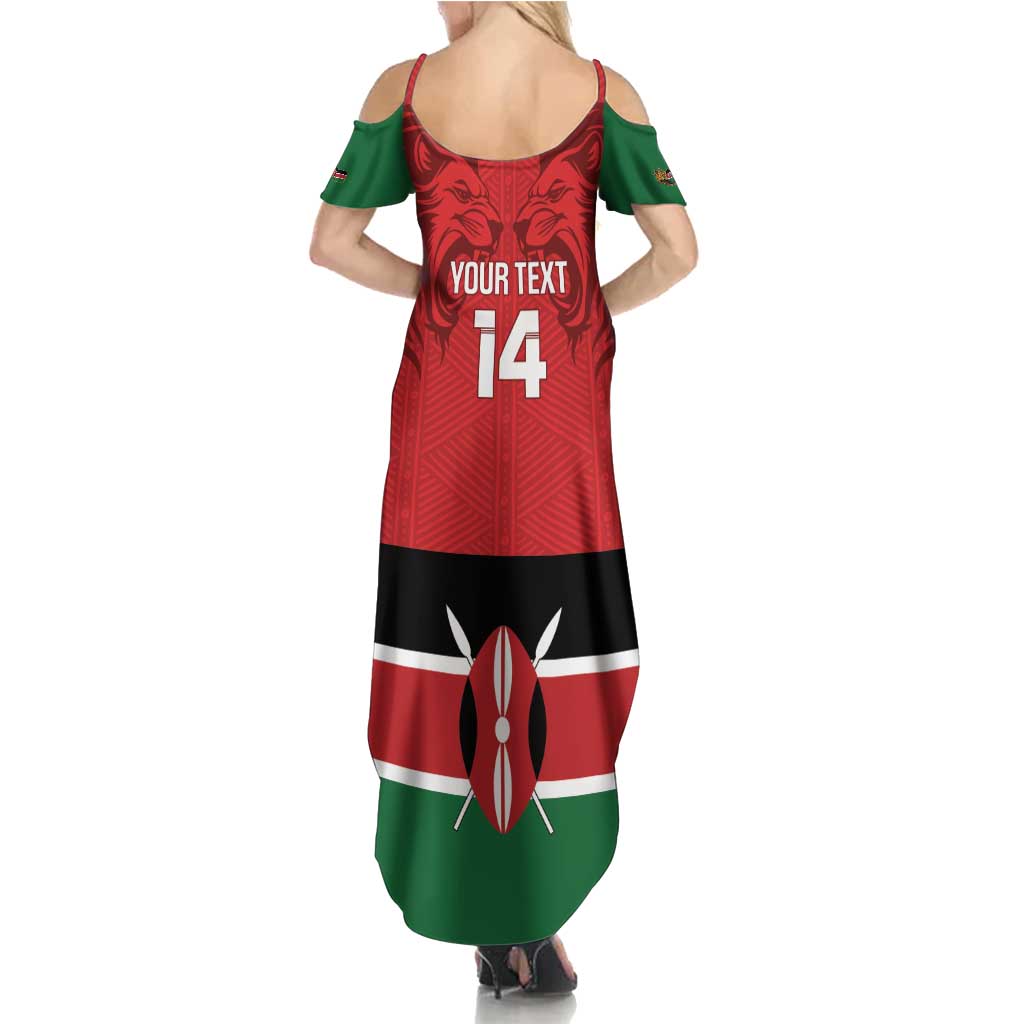 Custom Kenya Football Family Matching Summer Maxi Dress and Hawaiian Shirt Come On Harambee Stars