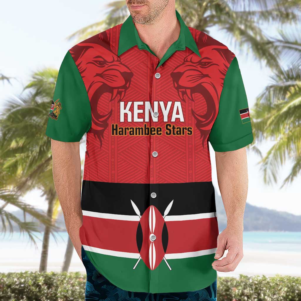 Custom Kenya Football Hawaiian Shirt Come On Harambee Stars