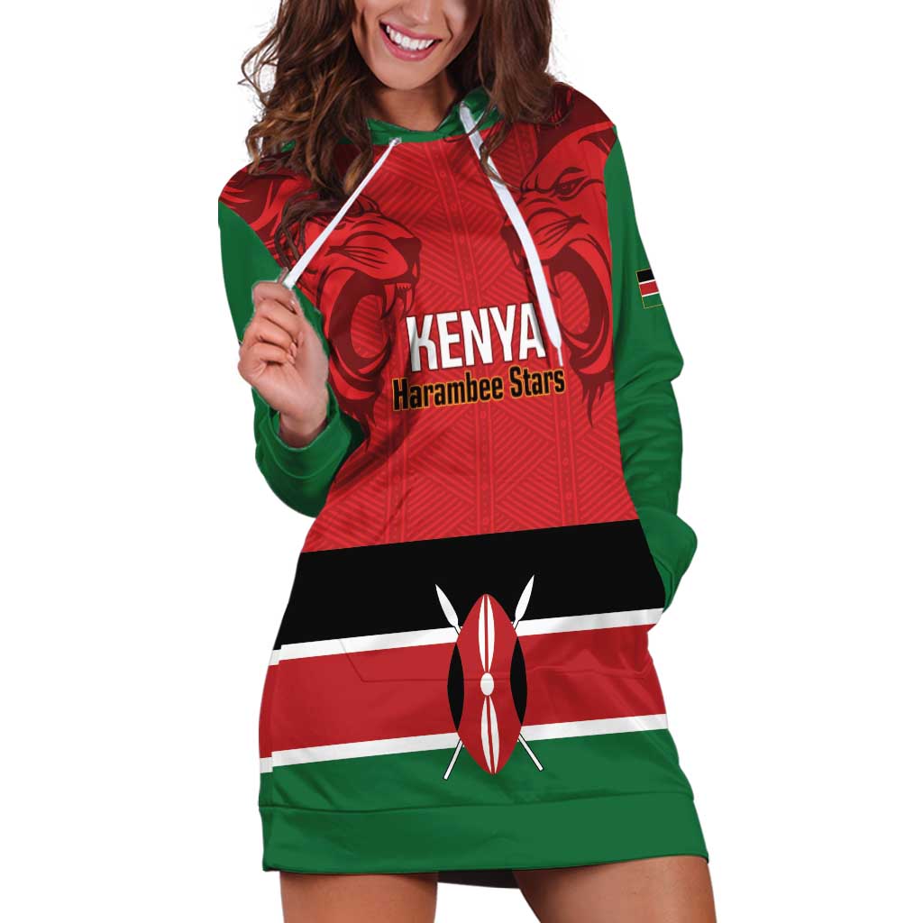Custom Kenya Football Hoodie Dress Come On Harambee Stars