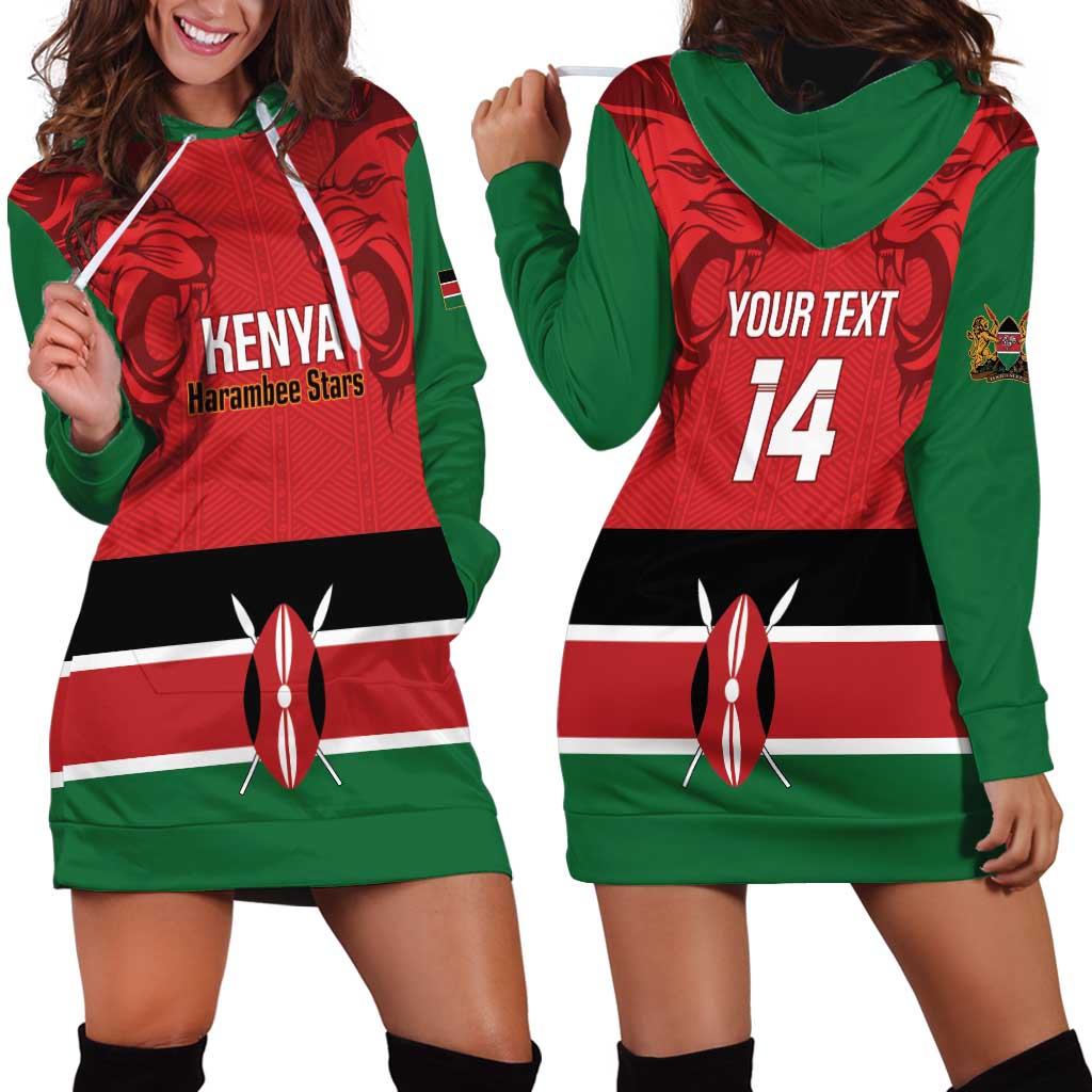 Custom Kenya Football Hoodie Dress Come On Harambee Stars