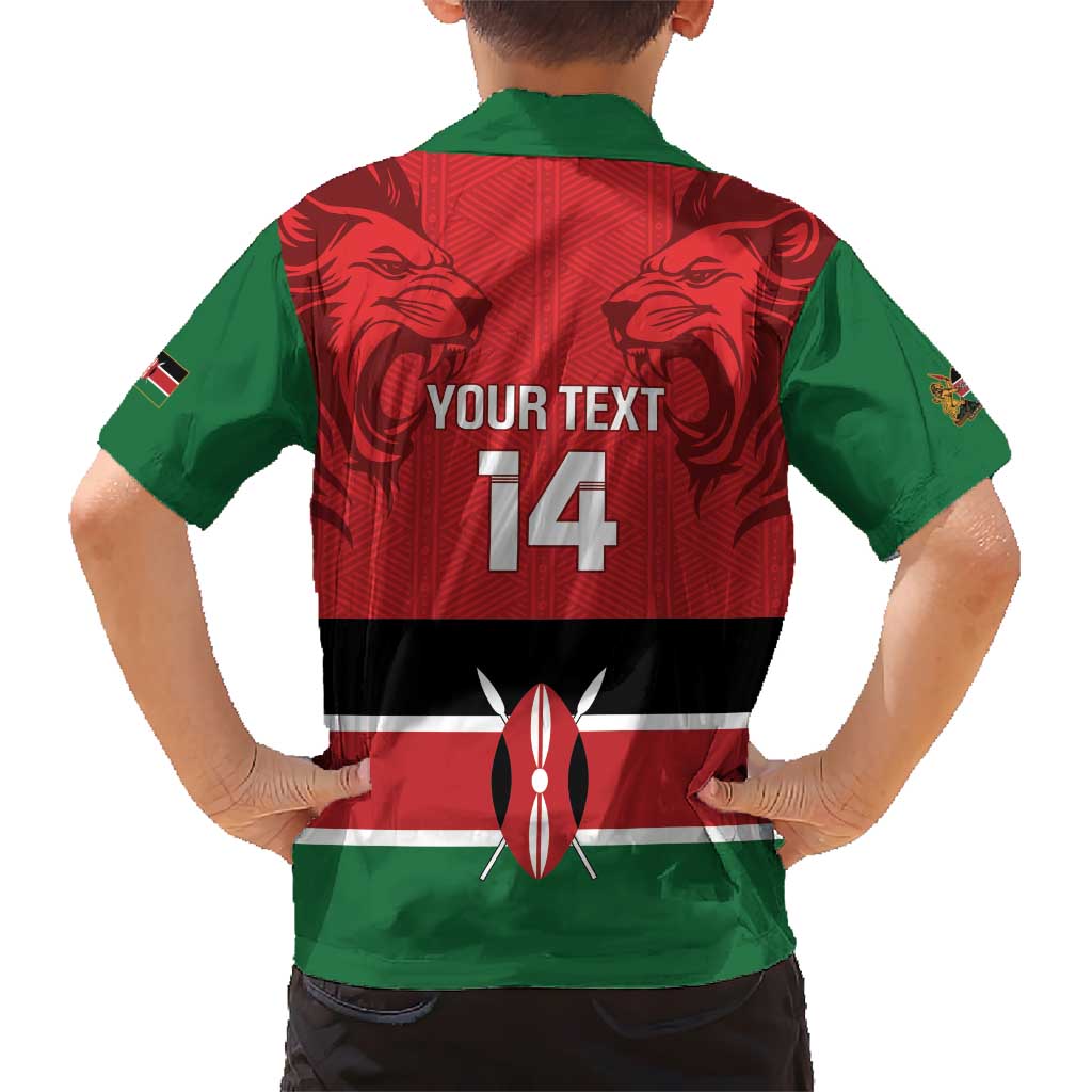 Custom Kenya Football Kid Hawaiian Shirt Come On Harambee Stars