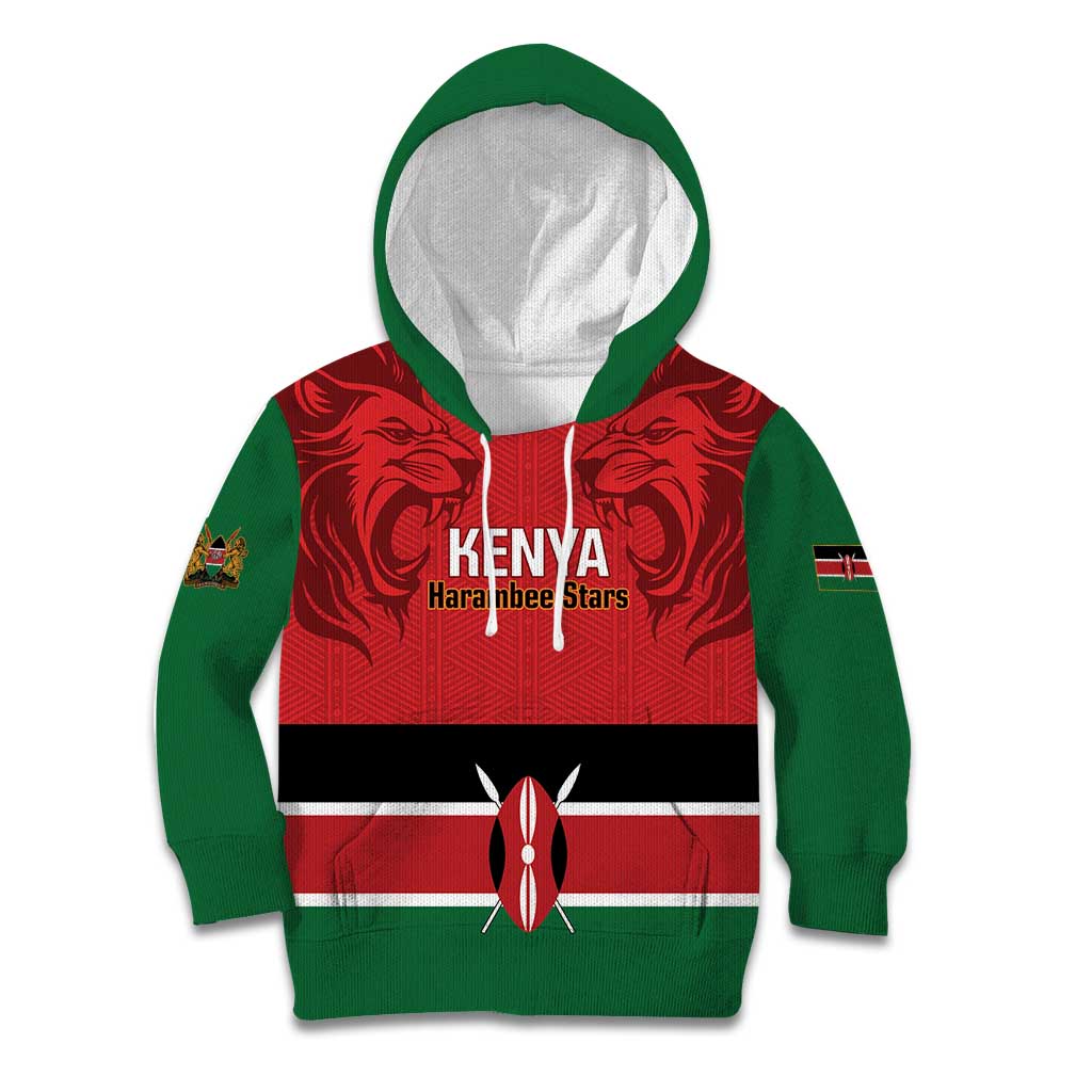 Custom Kenya Football Kid Hoodie Come On Harambee Stars