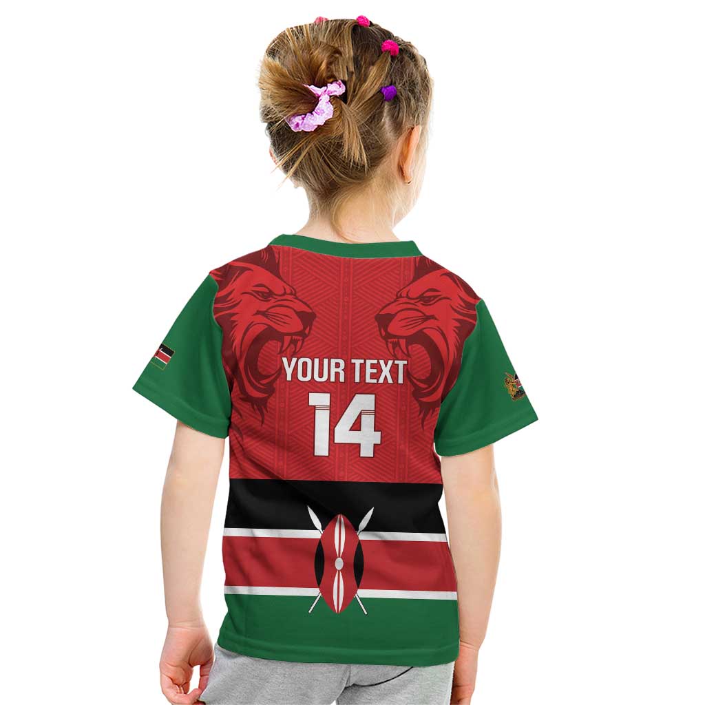Custom Kenya Football Kid T Shirt Come On Harambee Stars