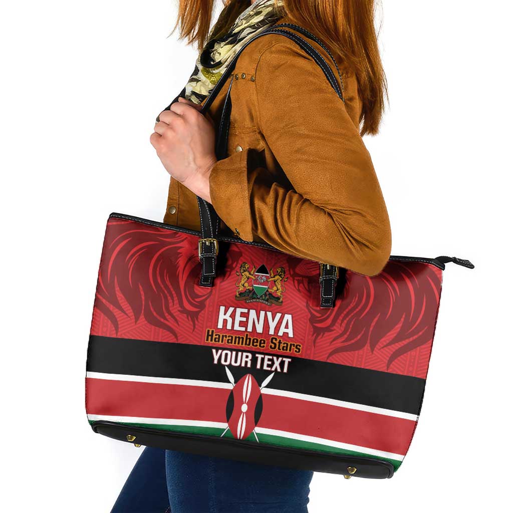 Custom Kenya Football Leather Tote Bag Come On Harambee Stars
