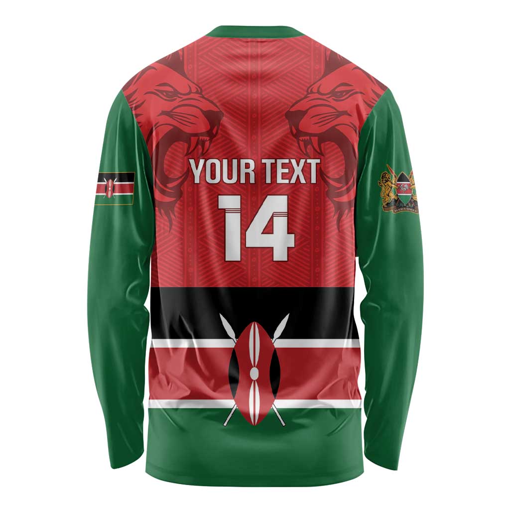 Custom Kenya Football Long Sleeve Shirt Come On Harambee Stars