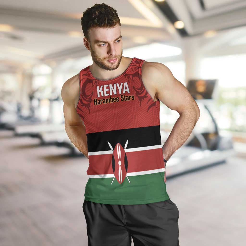 Custom Kenya Football Men Tank Top Come On Harambee Stars