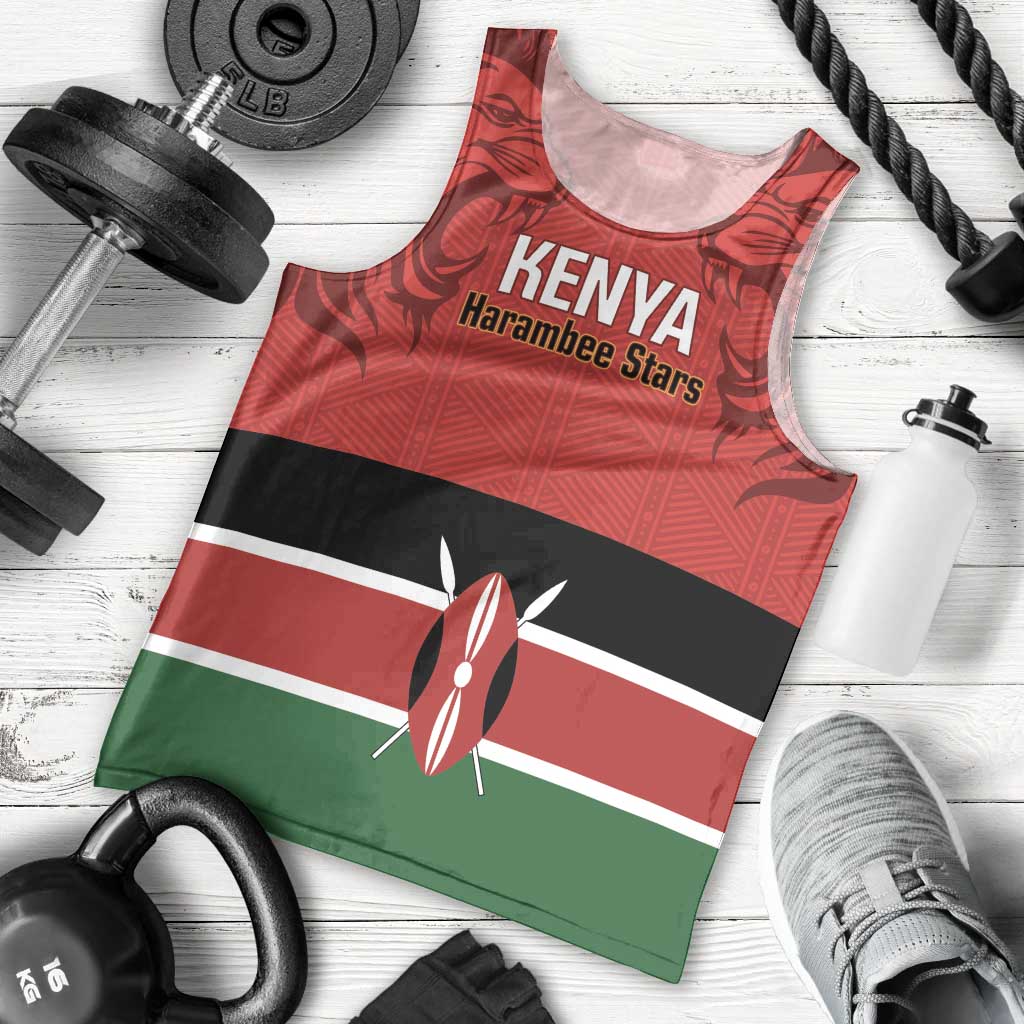 Custom Kenya Football Men Tank Top Come On Harambee Stars
