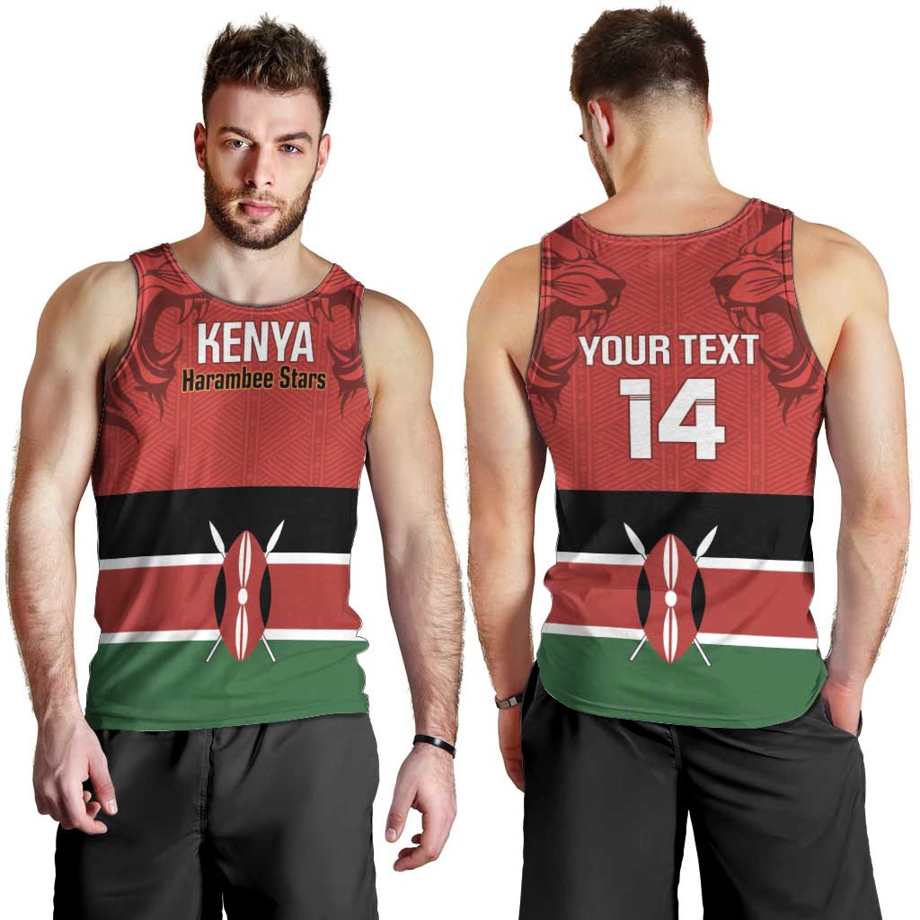 Custom Kenya Football Men Tank Top Come On Harambee Stars