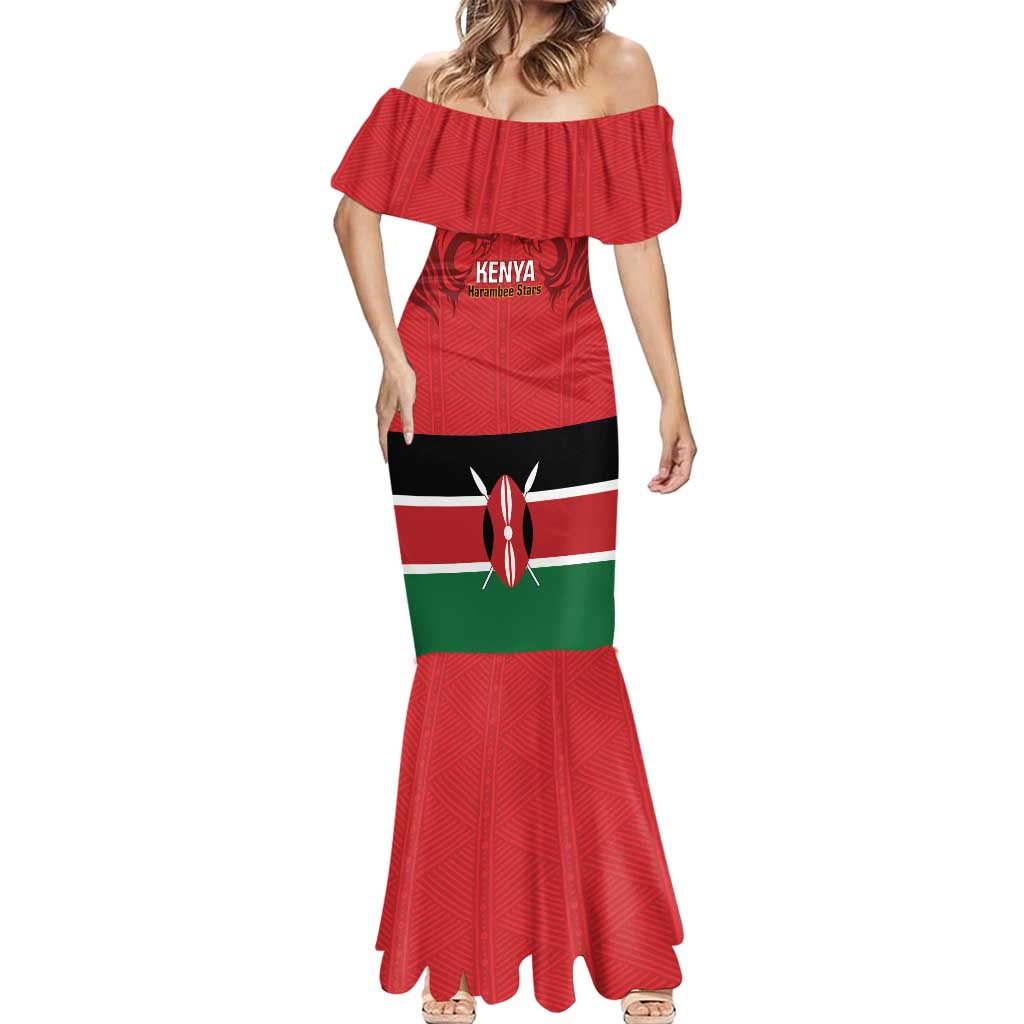 Custom Kenya Football Mermaid Dress Come On Harambee Stars
