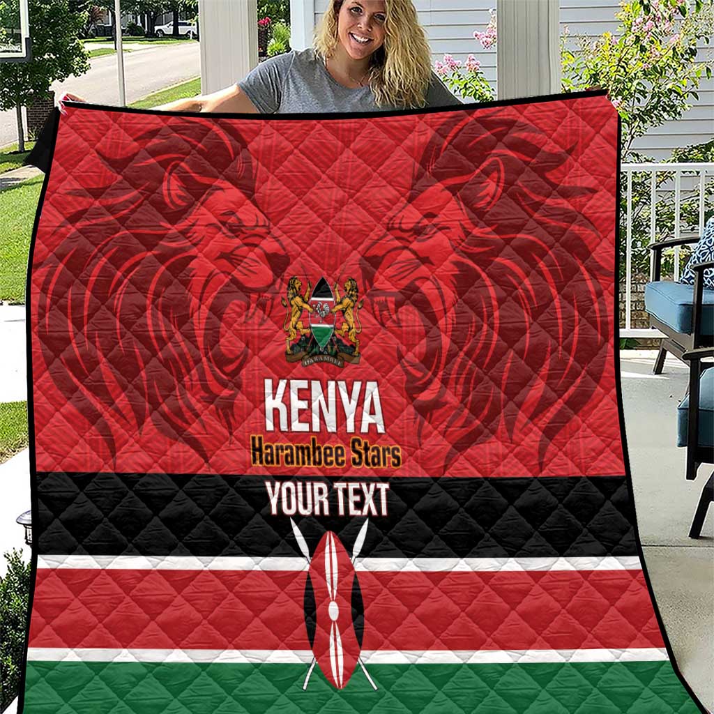 Custom Kenya Football Quilt Come On Harambee Stars