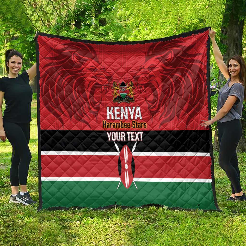 Custom Kenya Football Quilt Come On Harambee Stars