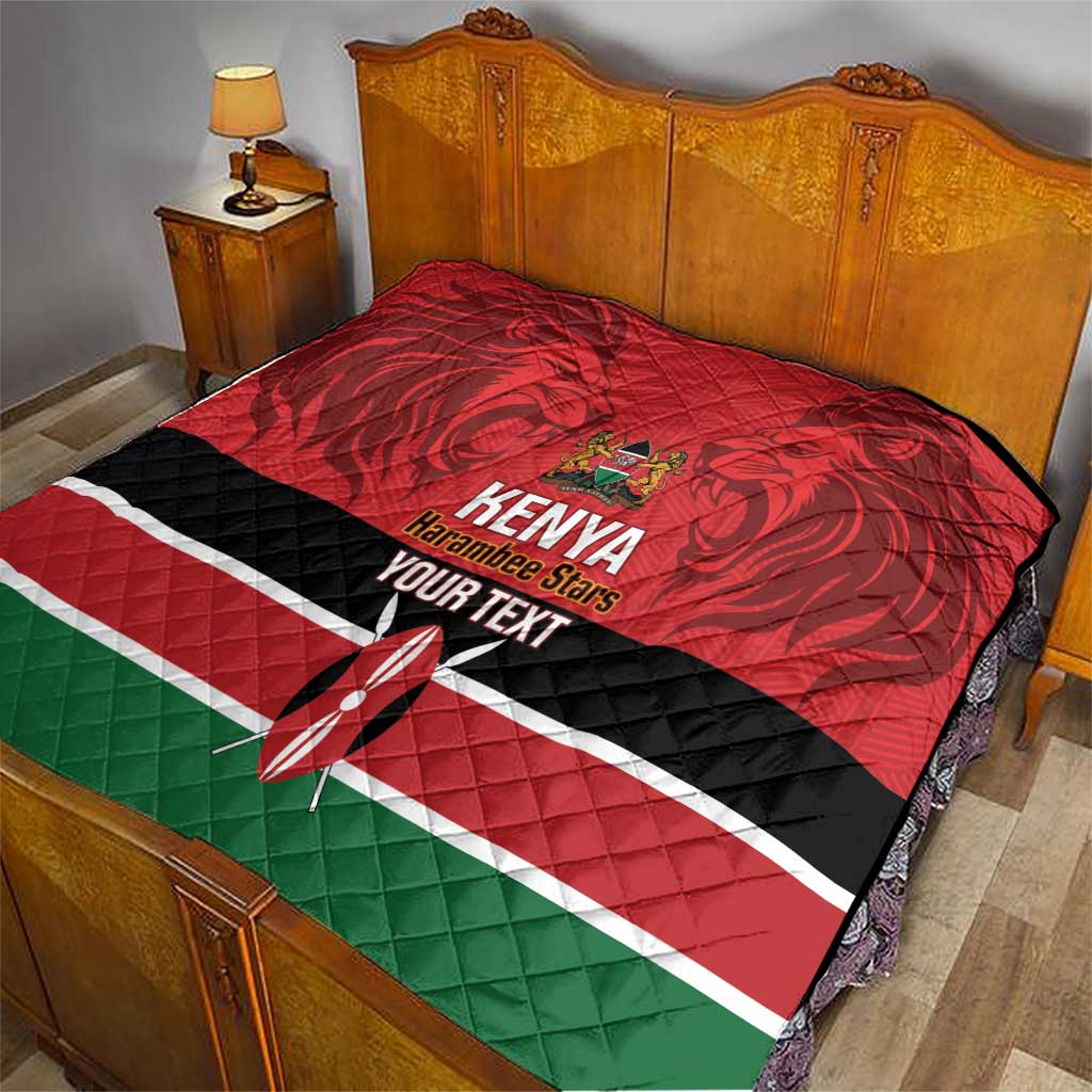 Custom Kenya Football Quilt Come On Harambee Stars