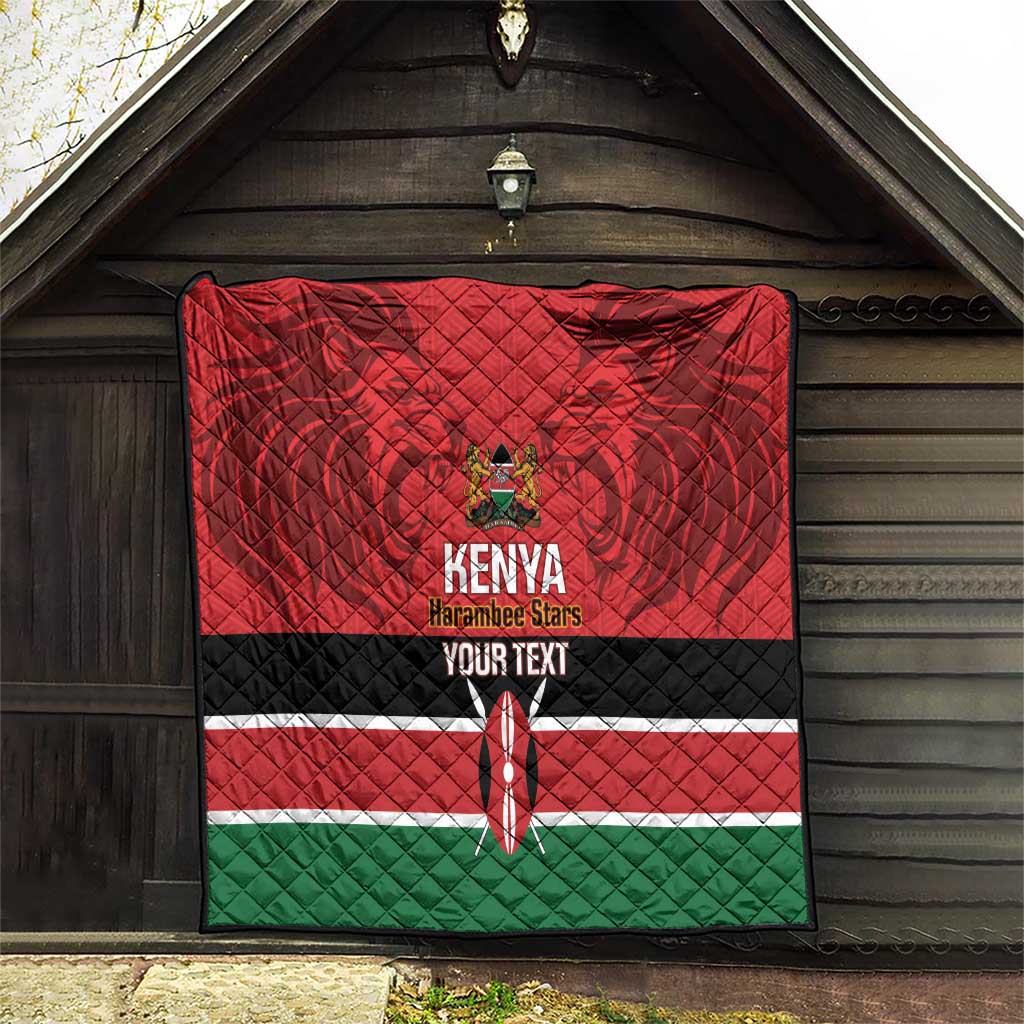 Custom Kenya Football Quilt Come On Harambee Stars