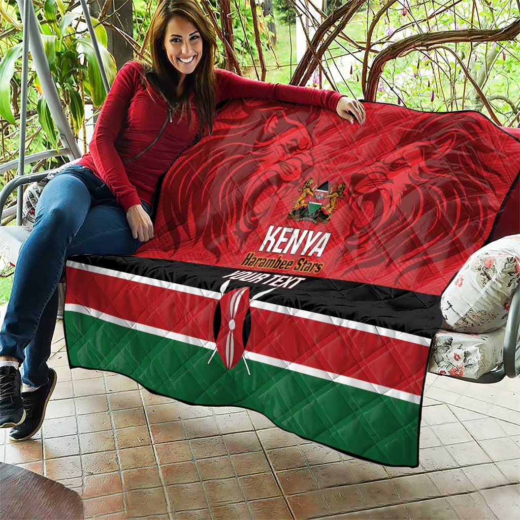 Custom Kenya Football Quilt Come On Harambee Stars