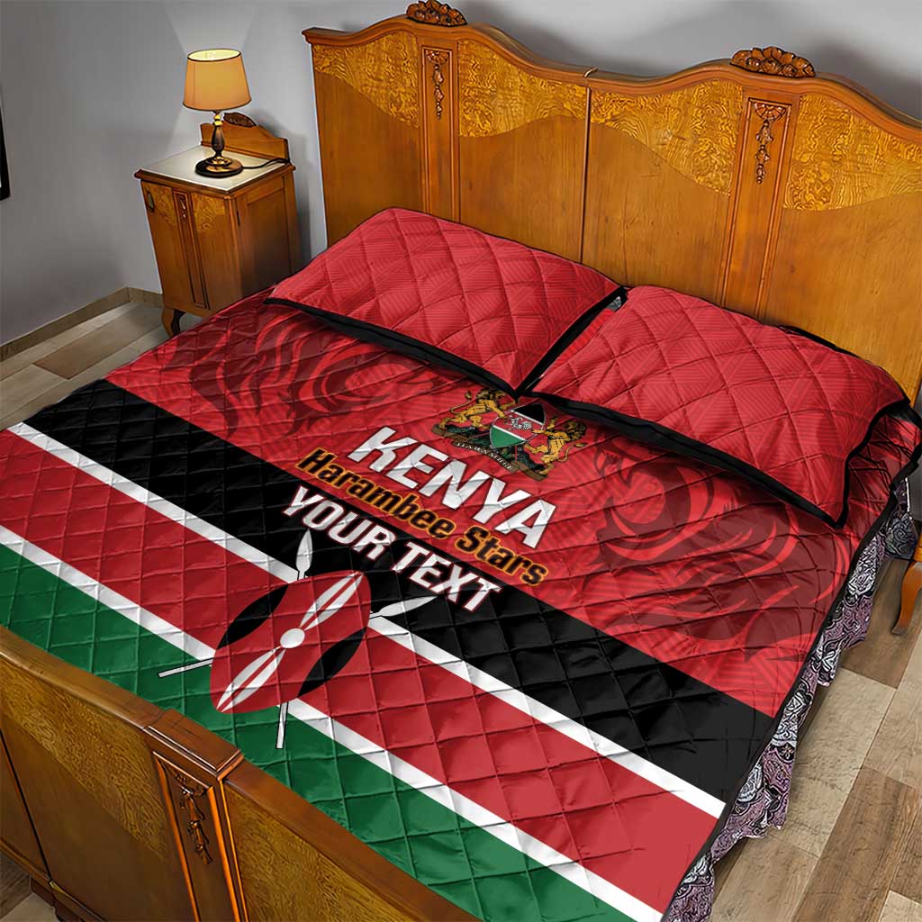Custom Kenya Football Quilt Bed Set Come On Harambee Stars