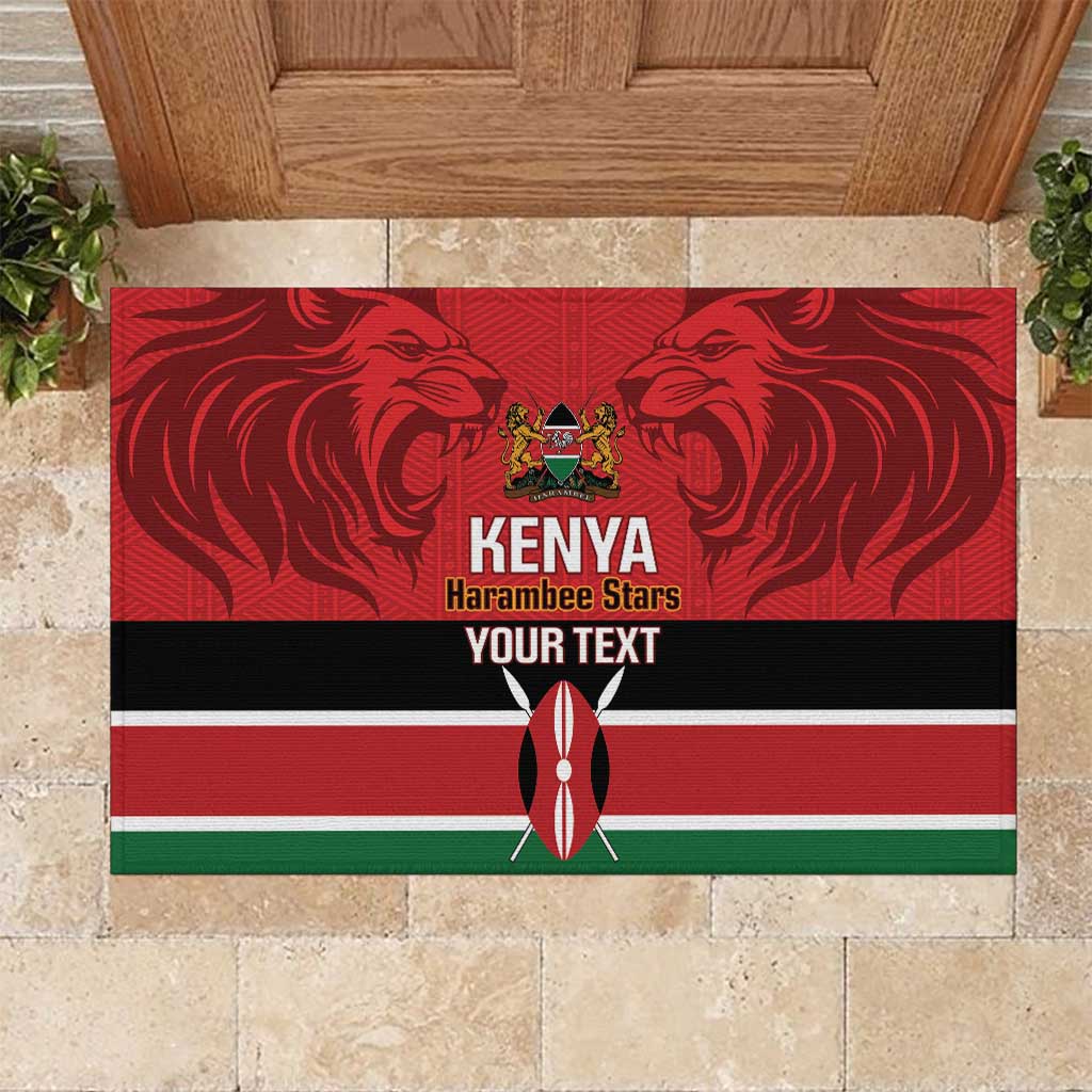Custom Kenya Football Rubber Doormat Come On Harambee Stars