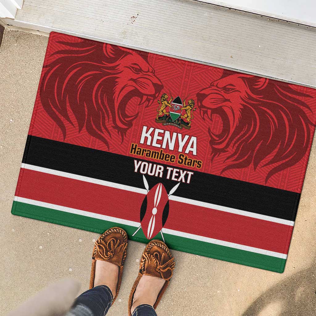 Custom Kenya Football Rubber Doormat Come On Harambee Stars