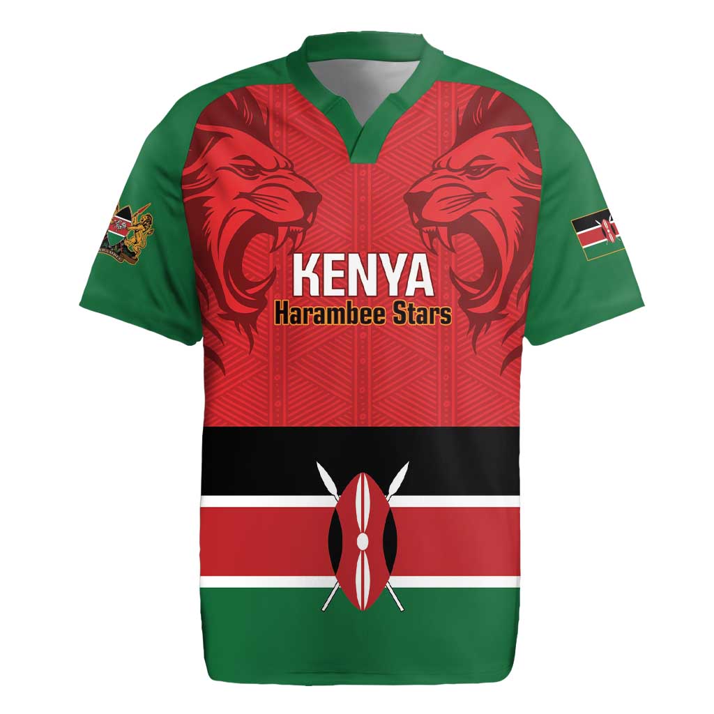 Custom Kenya Football Rugby Jersey Come On Harambee Stars
