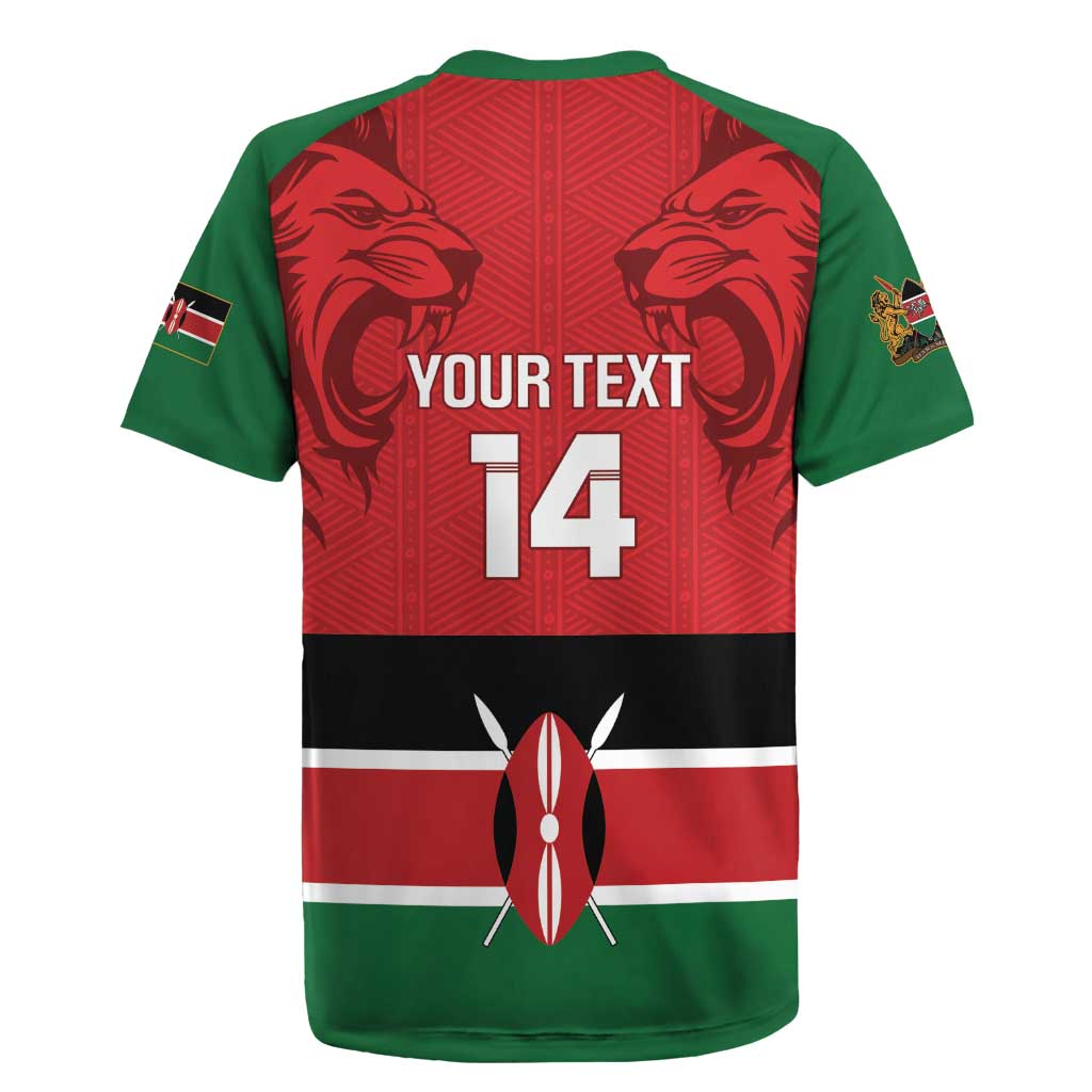Custom Kenya Football Rugby Jersey Come On Harambee Stars