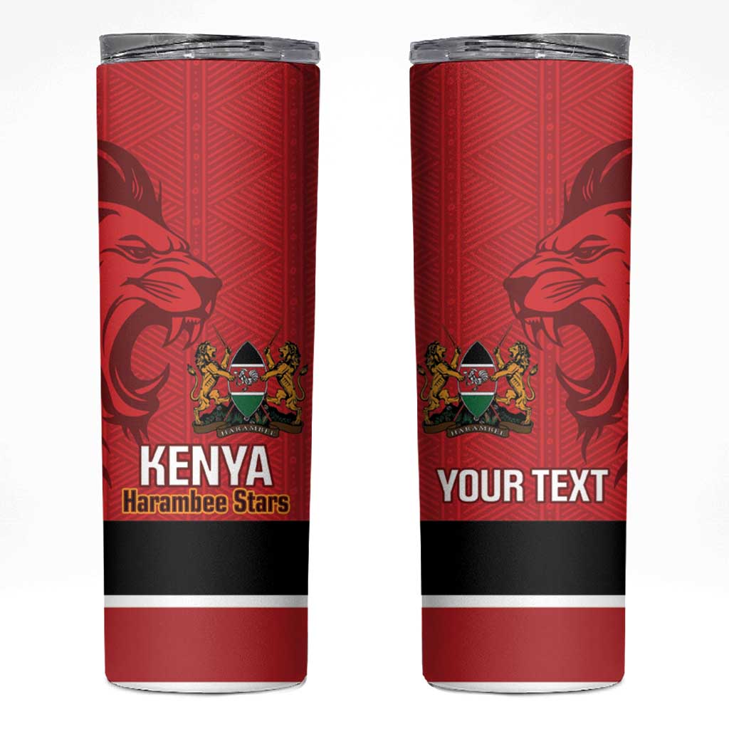 Custom Kenya Football Skinny Tumbler Come On Harambee Stars