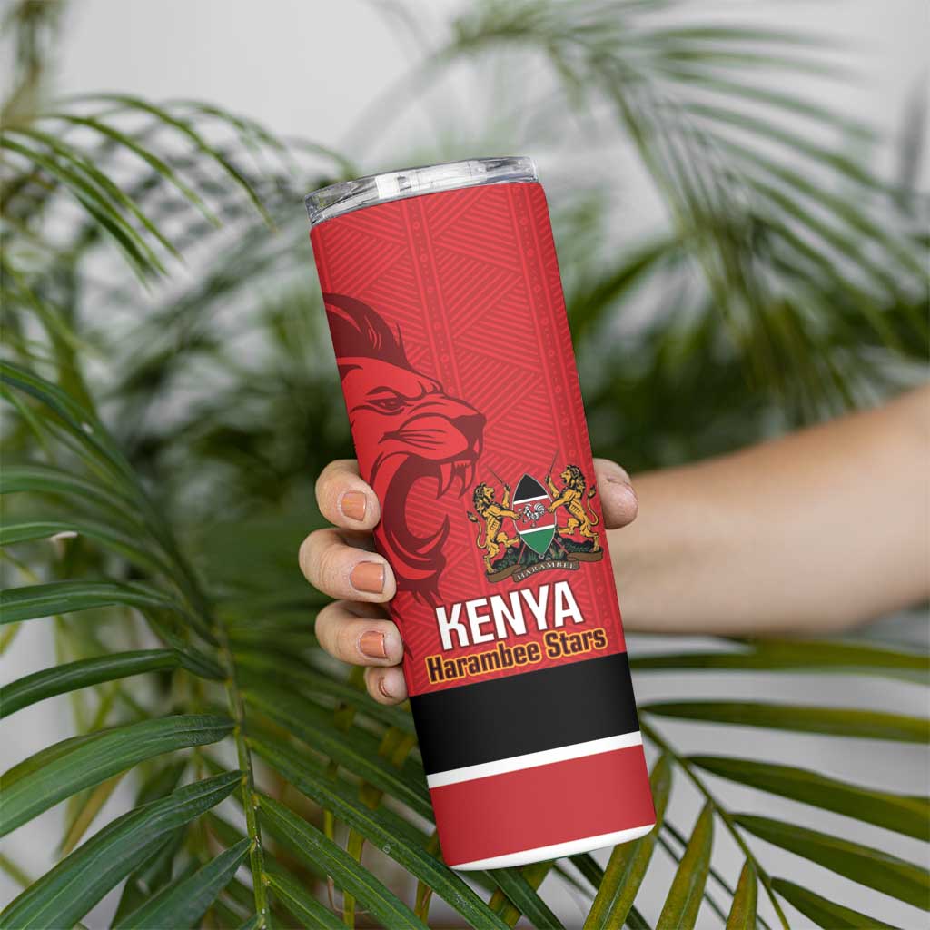 Custom Kenya Football Skinny Tumbler Come On Harambee Stars