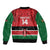 Custom Kenya Football Sleeve Zip Bomber Jacket Come On Harambee Stars