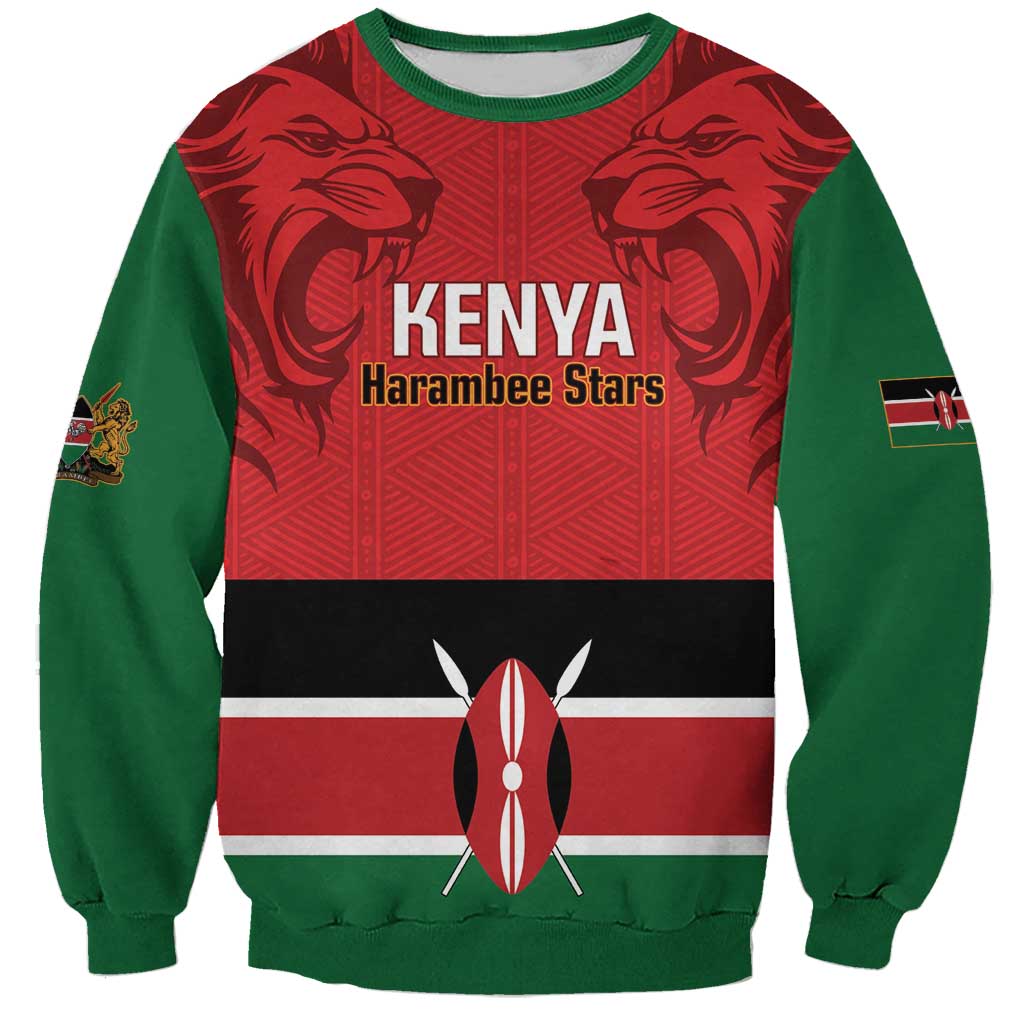 Custom Kenya Football Sweatshirt Come On Harambee Stars