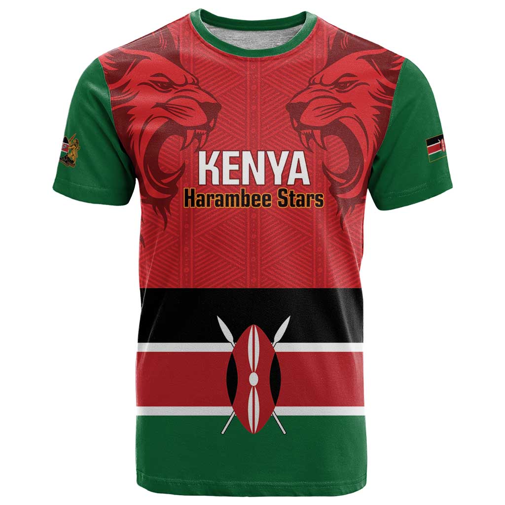 Custom Kenya Football T Shirt Come On Harambee Stars