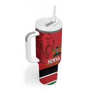 Custom Kenya Football Tumbler With Handle Come On Harambee Stars