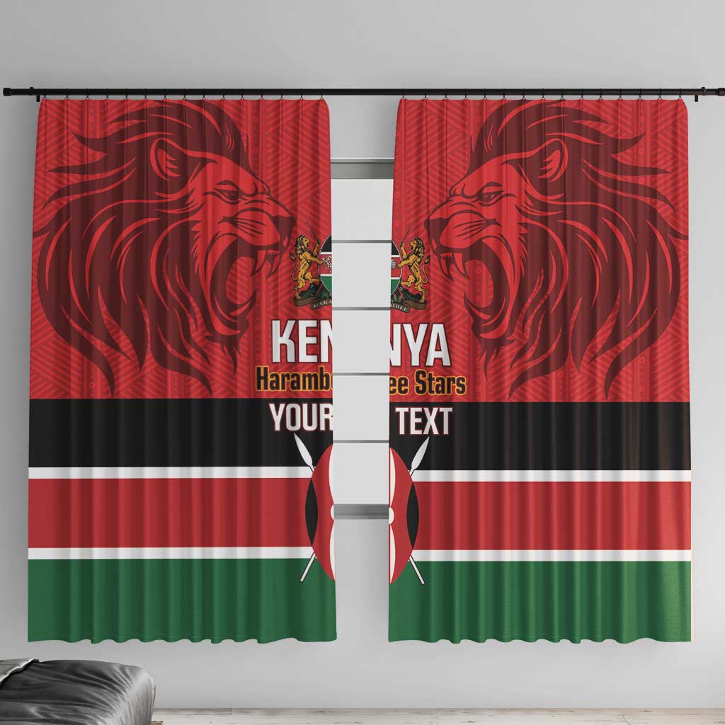 Custom Kenya Football Window Curtain Come On Harambee Stars