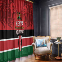 Custom Kenya Football Window Curtain Come On Harambee Stars