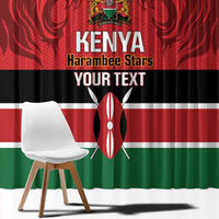 Custom Kenya Football Window Curtain Come On Harambee Stars