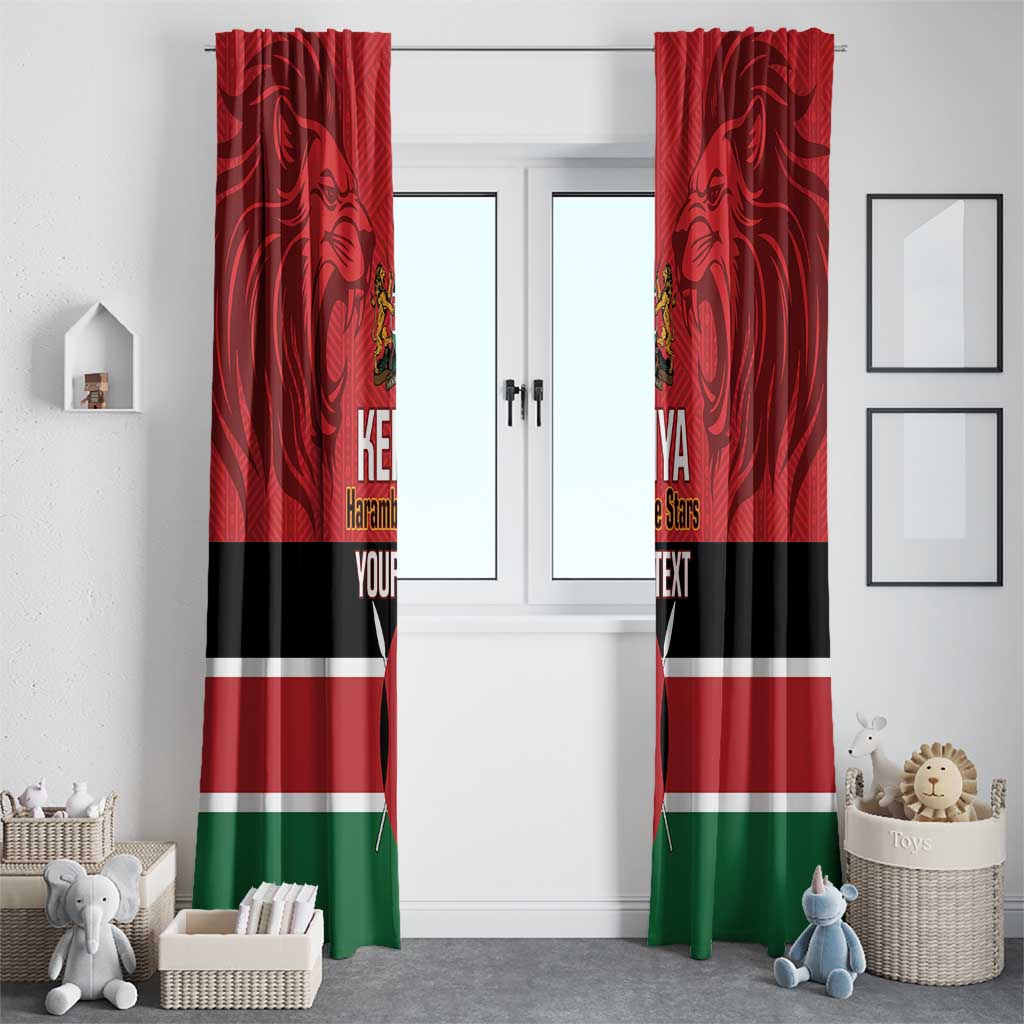 Custom Kenya Football Window Curtain Come On Harambee Stars