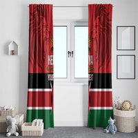 Custom Kenya Football Window Curtain Come On Harambee Stars