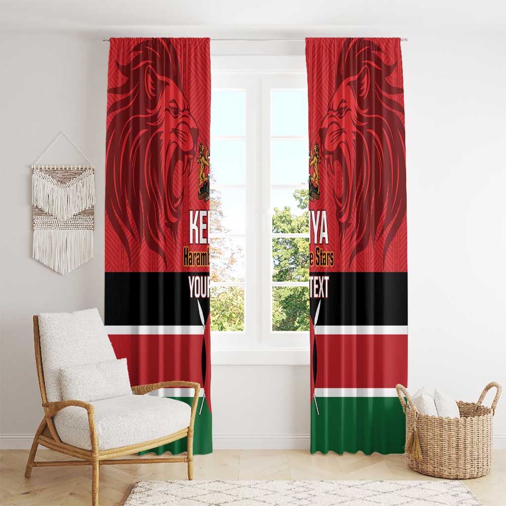 Custom Kenya Football Window Curtain Come On Harambee Stars