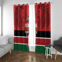 Custom Kenya Football Window Curtain Come On Harambee Stars