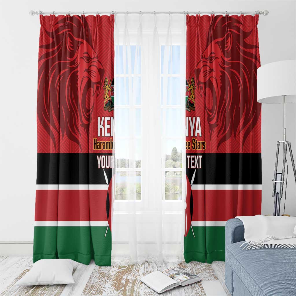 Custom Kenya Football Window Curtain Come On Harambee Stars