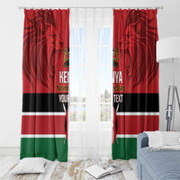 Custom Kenya Football Window Curtain Come On Harambee Stars