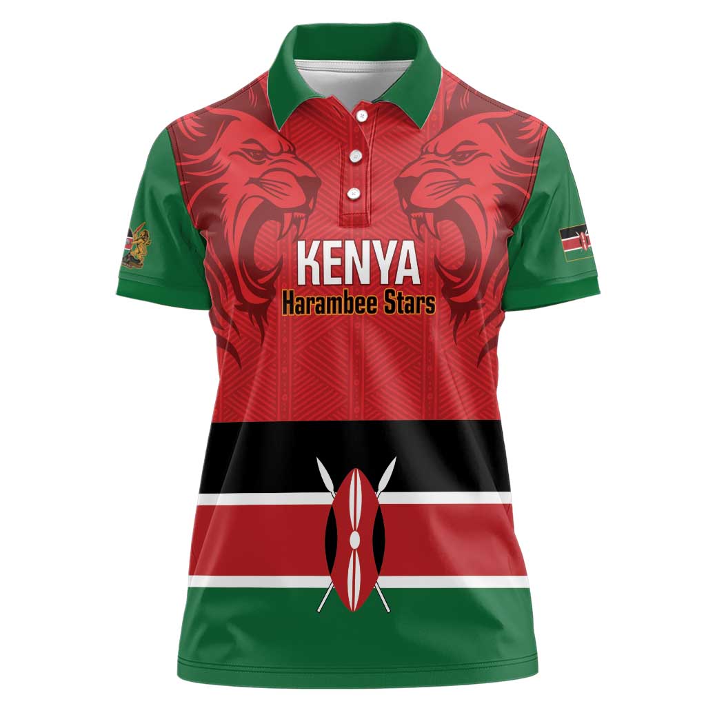 Custom Kenya Football Women Polo Shirt Come On Harambee Stars