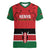 Custom Kenya Football Women V-Neck T-Shirt Come On Harambee Stars