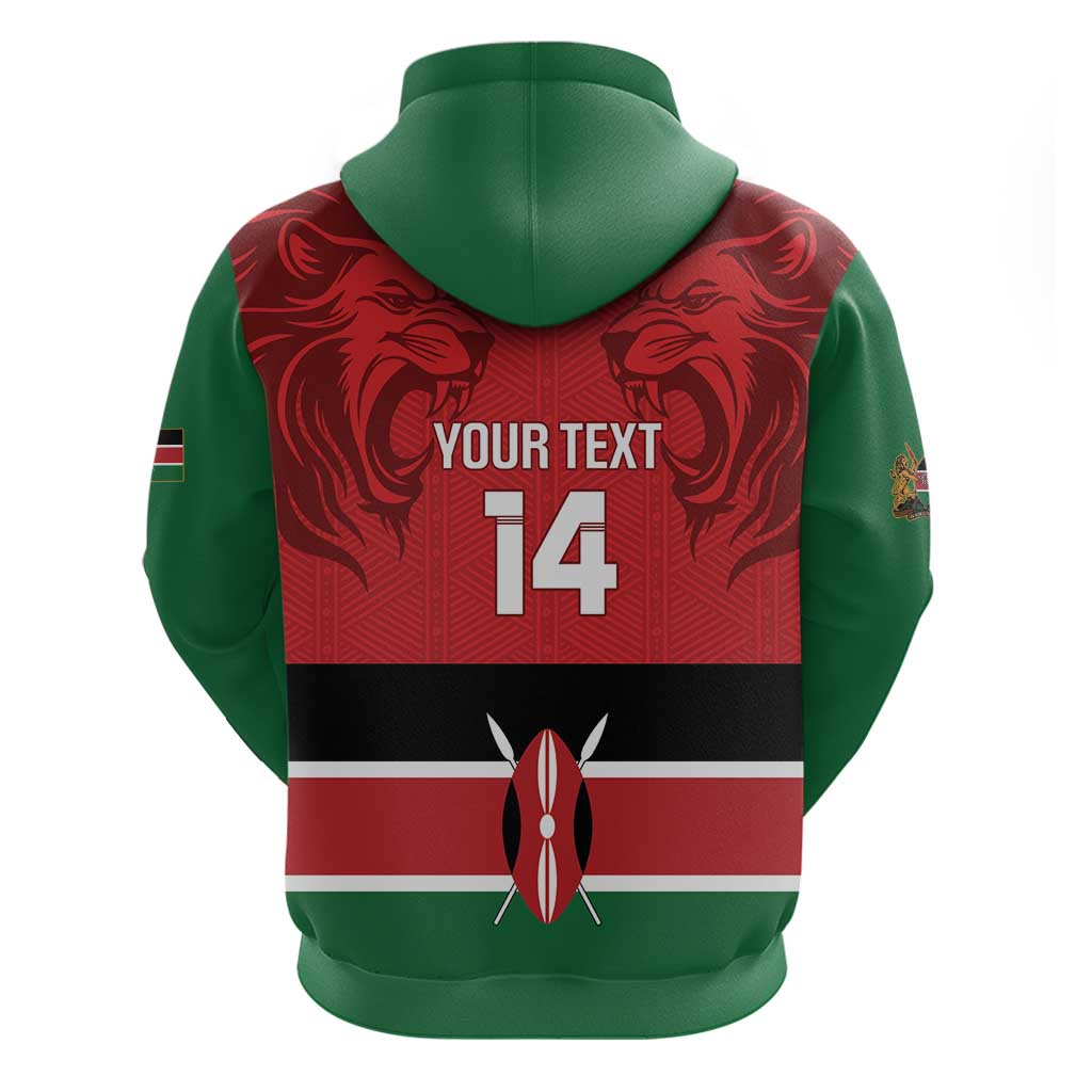 Custom Kenya Football Zip Hoodie Come On Harambee Stars