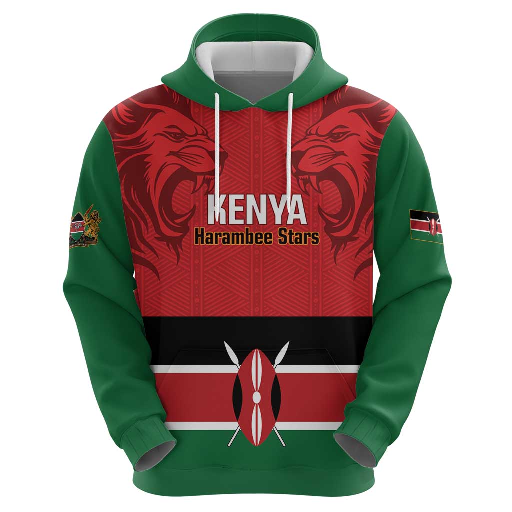 Custom Kenya Football Zip Hoodie Come On Harambee Stars